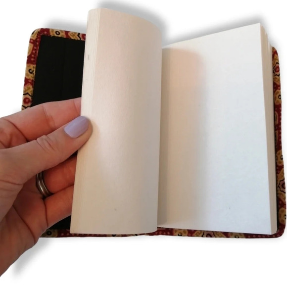 NWOT Natural Paper Plain Notebook with Soft Cover and Tie Closure - Picture 2 of 15